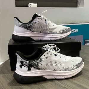 Under Armour Black and White Athletic Shoes